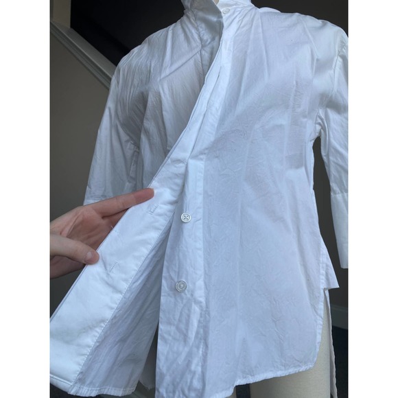 Who What Wear oversized button down with 3/4 length sleeves and pearl button, XS - Picture 6 of 10